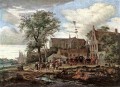 Tavern with May Tree landscape Salomon van Ruysdael